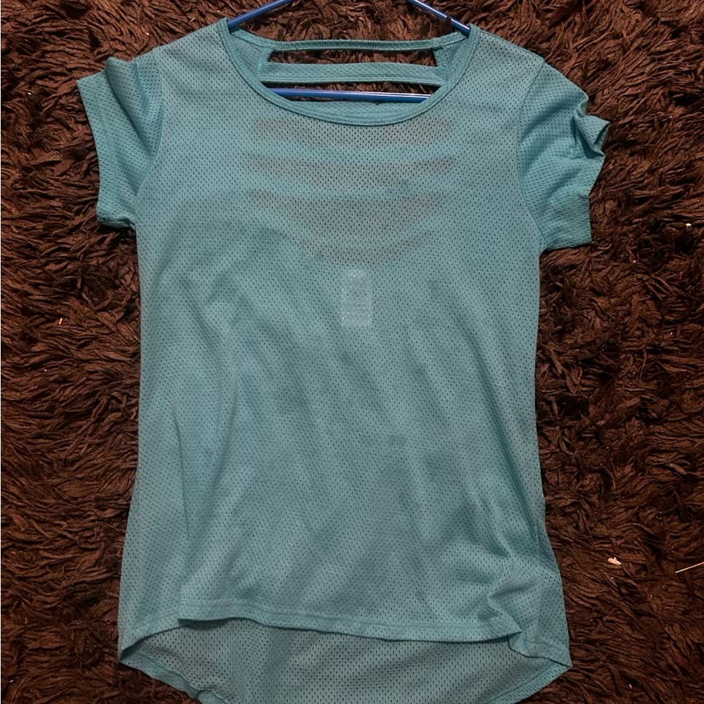 No Boundaries Blue Asymmetrical Cut Out Short Sleeve T-Shirt